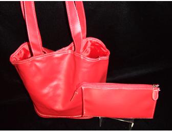 Matching Red Purse and Vanity Case