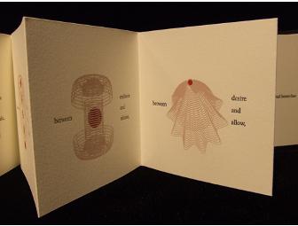 In the Meantime, artist book proof by Kelly Leslie