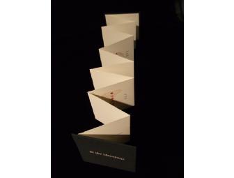 In the Meantime, artist book proof by Kelly Leslie