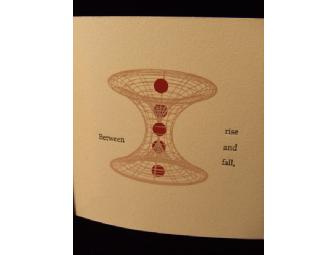 In the Meantime, artist book proof by Kelly Leslie