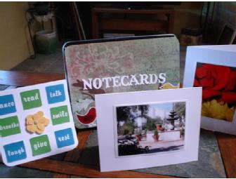 Decorative Tin Full of Handmade Cards by Debbie Peery