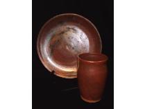 Matching Vase and Platter by Maureen Mackey