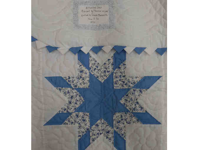Eight Pointed Star Blues Quilt