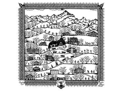 Decoupage Print by Swiss artist Charlotte Rigal.