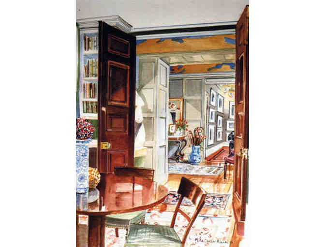 Water color painting - interior room commission  and Decorating book