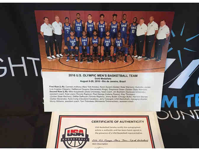 2016 USA Men's Basketball Team Limited Edition Autographed Basketball - Photo 2
