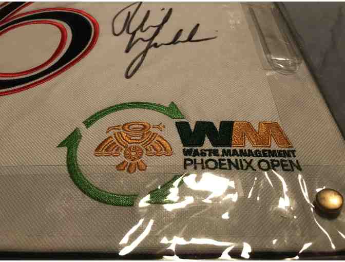 Waste Management Open 16th Hole Flag Signed By Golfing Legend Phil Mickelson