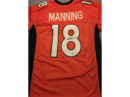 Denver Broncos Jersey Signed By Superstar Quarterback Peyton Manning