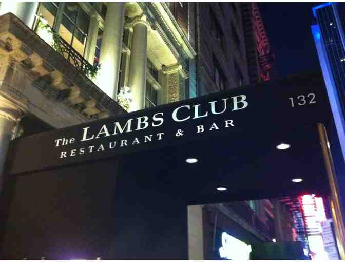 Dinner for Two at the Lambs Club