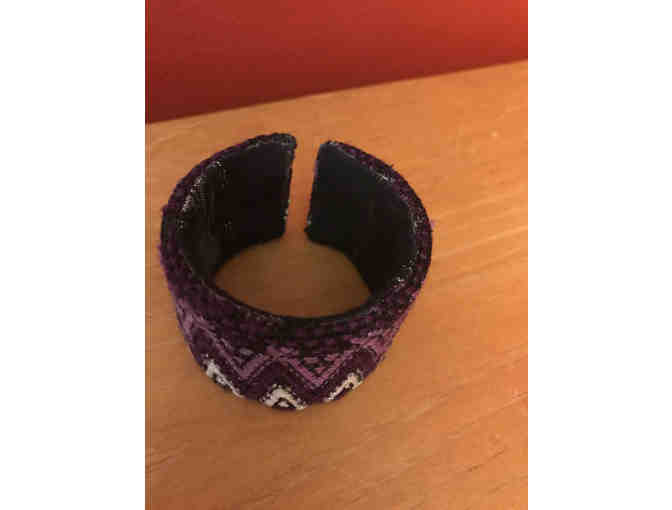 Guatemalan purple woven cuff