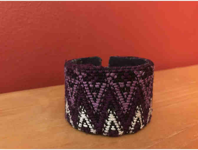 Guatemalan purple woven cuff