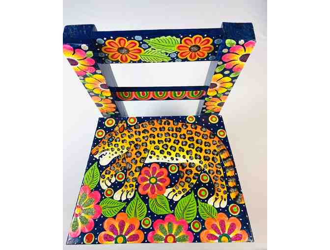 Stunning Hand-Painted Leopard Kid's Chair