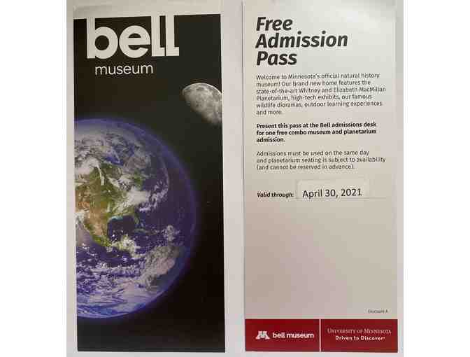Gift Certificate: Free Admission Pass for 4 to the Bell Museum