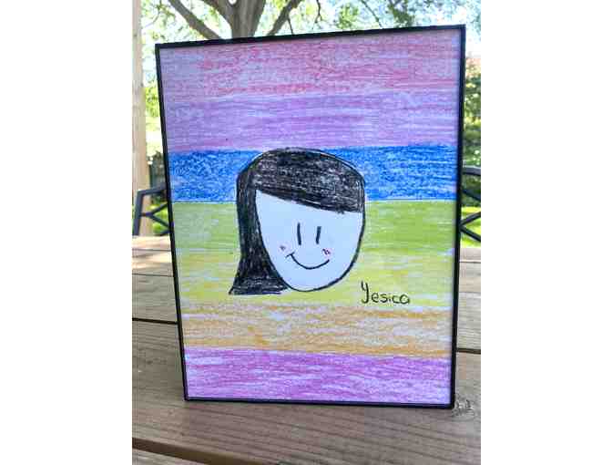 z Art by the children of El Amor de Patricia ~ 'SELF PORTRAIT' Made with Love by Yesica