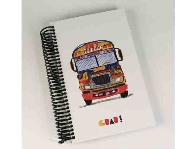 Beautiful Guatemalan Notebook with Matching Magnet - The Chicken Bus
