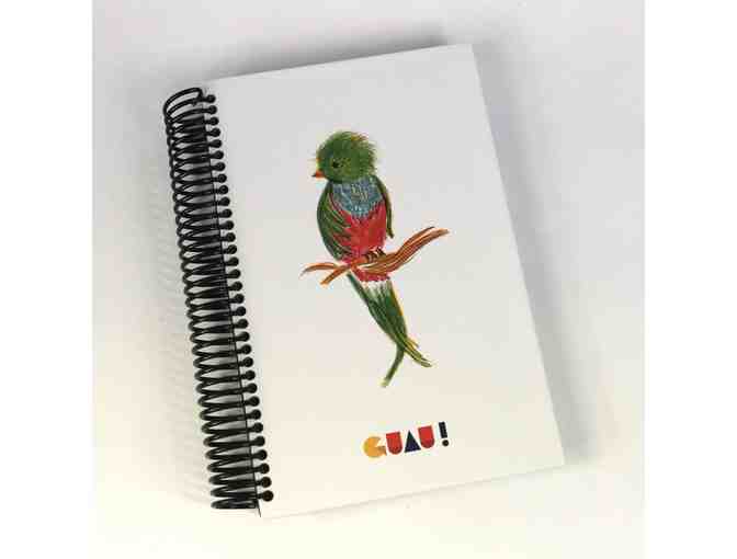 Beautiful Guatemalan Notebook with Matching Magnet - The Quetzal Bird