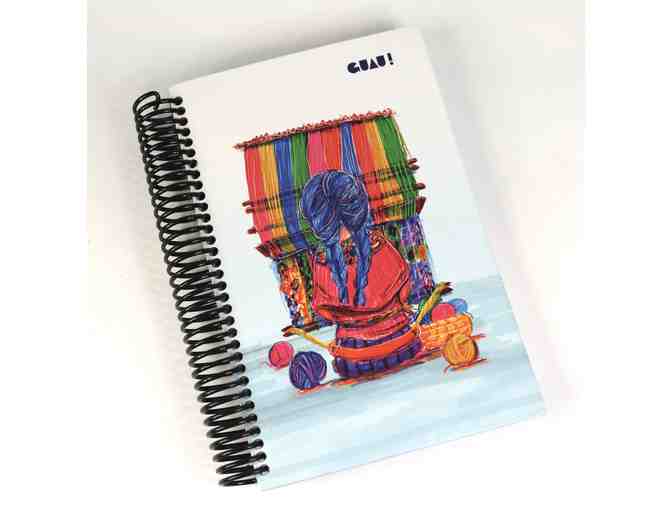 Beautiful Guatemalan Notebook with Matching Magnet - The Weaver