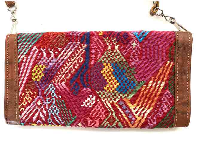 Beautiful Leather Multi-Colored Embroidered Wallet/Cross-body Wallet (#2)