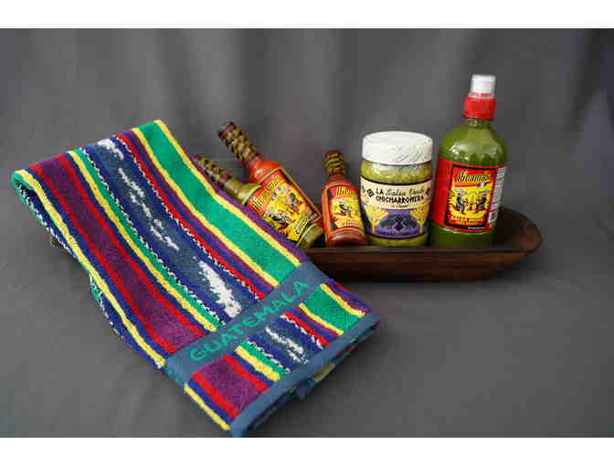 Hot Sauce and Guatemalan Towel with Tray