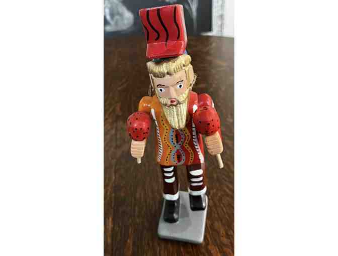 Unique hand-carved and hand-painted wooden Nutcracker figurine from Guatemala