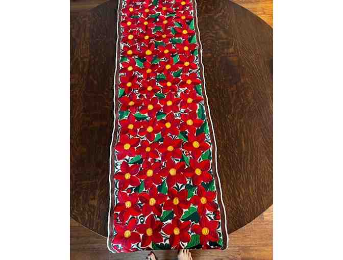 Poinsettia table runner ~ handmade in Guatemala