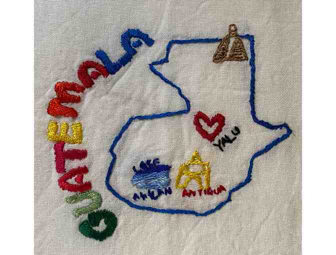 Kitchen towel ~ hand embroidered by the women of Yalu ~ Guatemala design