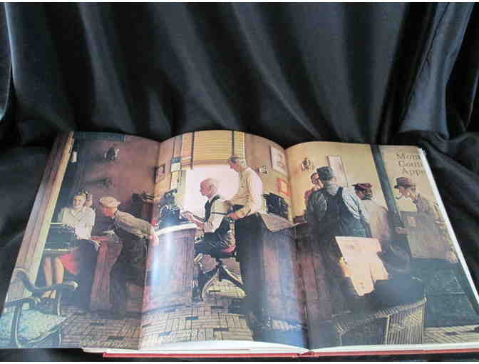 Norman Rockwell 1970 coffee table book and 2 sculptures