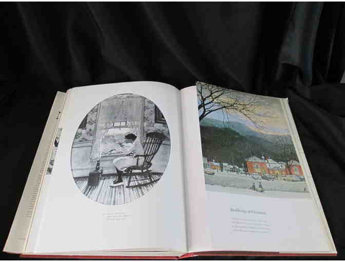 Norman Rockwell 1970 coffee table book and 2 sculptures