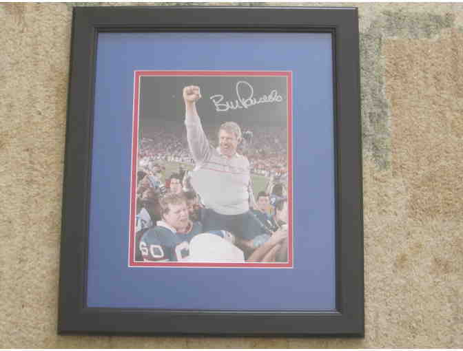 Photograph signed by Bill Parcells after Superbowl 21