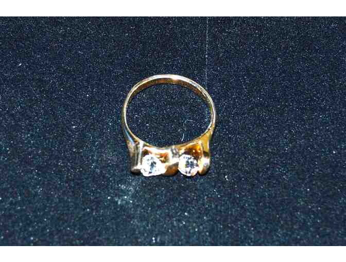 Quartz crystals (Herkimer Diamonds) Ring, Size 8