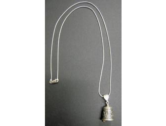 'Love, Joy & Peace' Bell Necklace with Chain