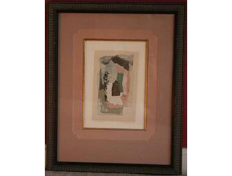 Pair of mixed media monotypes (Chine-colle) by Marilyn Bergstrom