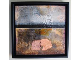 Original 12X12 Framed Encaustic/Mixed Media Painting by Jeff Juhlin