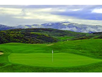 One round of golf for 4 players on the Pete Dye Course at Promontory Club in Park City