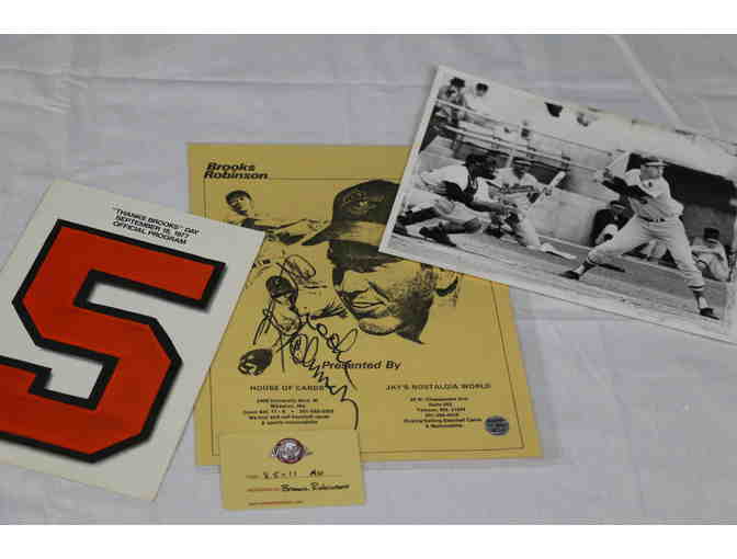 Brooks Robinson 'Thanks Brooks!' memorabilia collection, signed flyer, much more!
