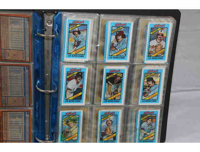 Baseball Card Album - assorted cards, Burger King / Topps, Kelloggs 3-D, more!