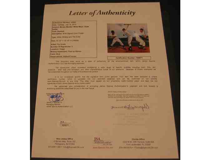 Mickey Mantle/Willie Mays/Duke Snider Signed Litho