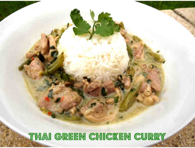 Green Curry Chicken and Mango with Sticky Rice