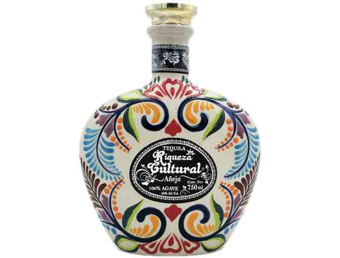 (2) Sets of Designer Whiskey Glasses, Matching Coasters & (1) Bottle of Riqueza Tequila