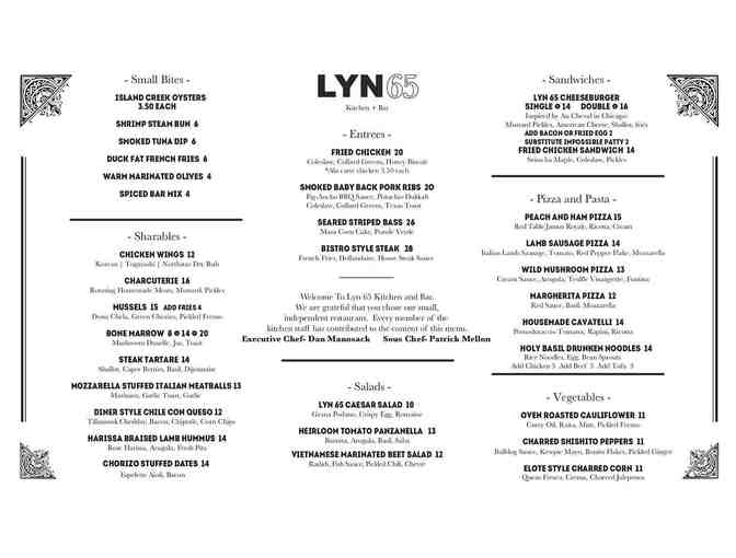 Lyn65 - $200 Dining Certificate