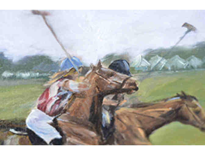 Balance and Speed -En Plein Air Painting of 2018 Polo Classic by Allison Eklund