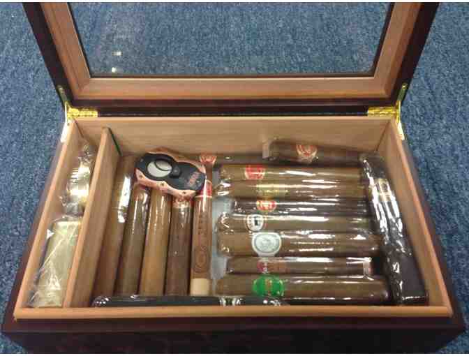 1 Craftsman's Bench Lambert Humidor - Cigars Included!