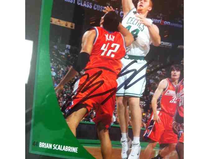 1 Autographed Brian Scalabrine Framed Photo - Celtics