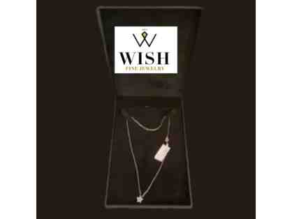 Jewelry - 18 carat white gold chain and star pendant with small diamonds