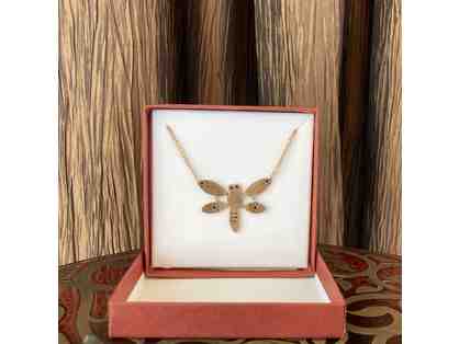 Antique Bronze Dragonfly Necklace