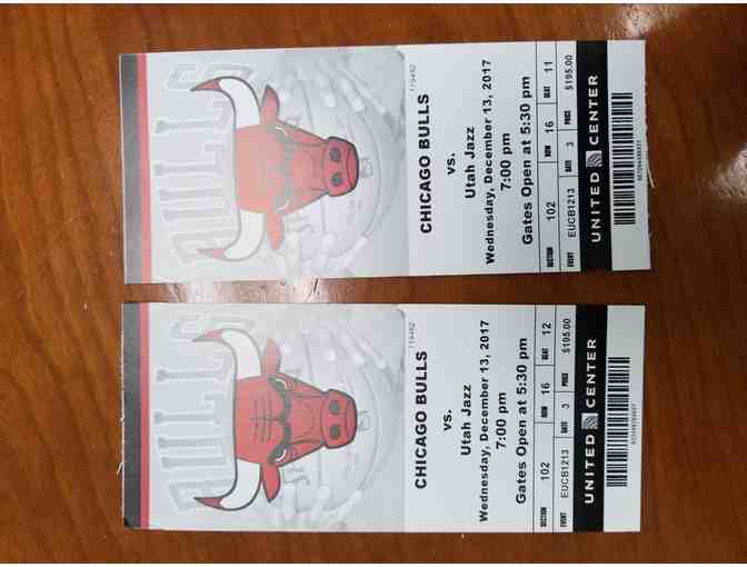 WOW - Amazing Two Tickets to Bulls Vs. Utah Jazz (Section 102 - Row 16) Wednesday 12/13