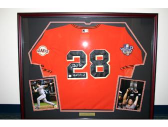 BUSTER POSEY '2010 ROOKIE OF THE YEAR & WORLD SERIES CHAMPION' AUTOGRAPHED JERSEY