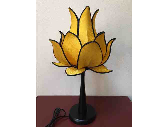 Gold table lamp from Om Gallery