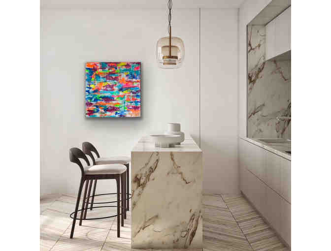 Celestial Radiance: Neon Cloudscape