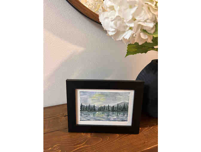 'Day at the Lake' Watercolor Painting